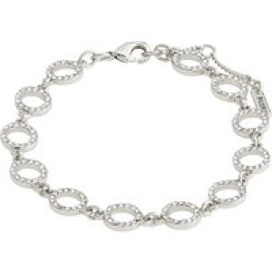Pilgrim Silver Recycled Rogue Crystal Bracelet – 16cm