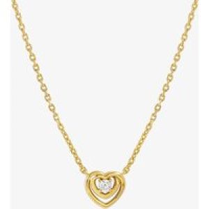 Nomination CosmicLove Gold Tone Cubic Zirconia Double Heart Necklace 241706/006