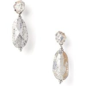 Kate Spade New York Silver Crystal Rock Drop Earrings – Silver