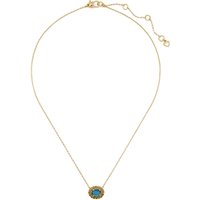 Kate Spade New York Gold Inexperienced + Blue Horizontal Oval Halo Necklace - Gold - Image 2