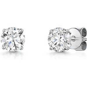 Platinum Lab Grown 1.00ct Spherical Sensible Diamond Solitaire Earrings
