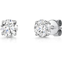 Platinum Lab Grown 1.00ct Spherical Sensible Diamond Solitaire Earrings - Image 2