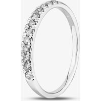 9ct White Gold 0.25ct Diamond Pave Set Half Eternity Ring THR15238-25Tp O - Image 2