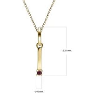 Preliminary Ruby Letter Necklace In 9ct Yellow Gold