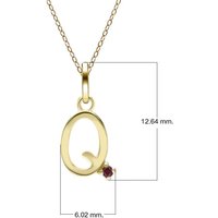 Preliminary Ruby Letter Necklace In 9ct Yellow Gold - Image 2