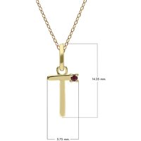Preliminary Ruby Letter Necklace In 9ct Yellow Gold - Image 2
