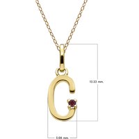 Preliminary Ruby Letter Necklace In 9ct Yellow Gold - Image 2
