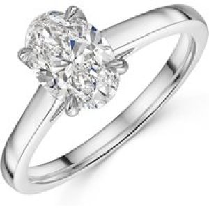 Platinum Lab Grown 1.50ct Oval Diamond Solitaire