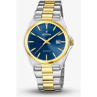 Festina Mens Classic Two-Tone Blue Dial Watch F20554/4 - Image 2
