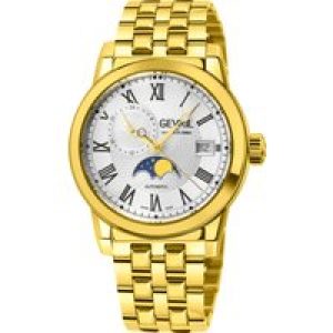 Gevril Mens Madison Moon phase Open Heart Swiss Automatic Sellita SW285-B Watch – Gold – One Size