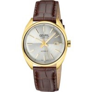 Gevril Mens Five Points 48704A Swiss Automatic Sellita SW200 Watch – Silver – One Size