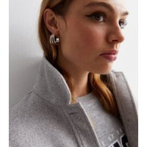Silver Triple Hoop Earrings New Glance
