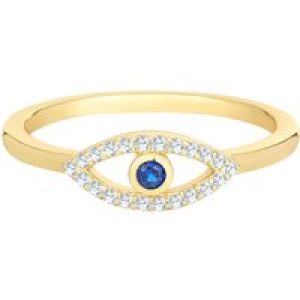 Glanzstücke München Womens Feminine Sterling Silver Ring – Gold – Measurement P