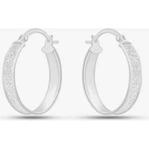 Sterling Silver Stardust Hoop Earrings 8.51.1079