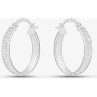 Sterling Silver Stardust Hoop Earrings 8.51.1079 - Image 2