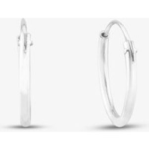 Sterling Silver Small Plain Hoop Earrings H041