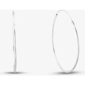 Sterling Silver 50mm x 1.5mm Hoop Earrings H242