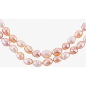 Multicolour Pearl Two Row 63 Inch Rope Necklace POW70131FW