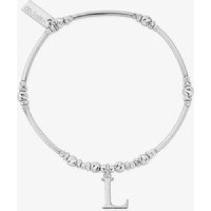 ChloBo Iconic Silver Initial L Bracelet SBMNFR4042L