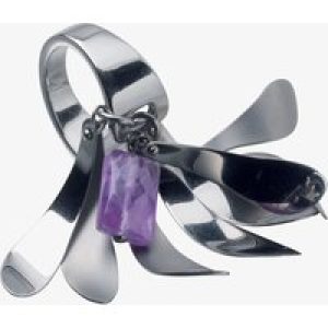 Breil Ladies Steel – Polished And Satin Charm Ring BJ0142 M