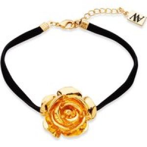 August Woods Gold and Black Wire Floral Bracelet – Gold
