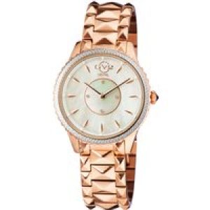 Gv2 Siena WoMens MOP Dial Swiss Quartz Diamonds Rose Gold Stainless Steel Watch – One Size