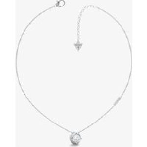 Guess Moon Phases Silver-Tone Crystal Necklace UBN01190RH