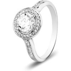 Argento CZ Halo Ring – Ring Dimension 52