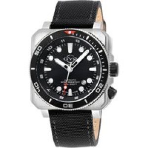 Gv2 Mens XO Submarine 4541 Swiss Automatic, Sellita SW200 Movement Black Canvas Watch Luminous – One Size