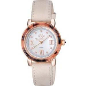 Gv2 WoMens Marsala Tortoise Swiss Quartz Mother Of Pearl Dial IP RG Bracelet Watch – Rose Gold Leather – One Size