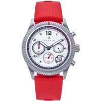Nautis Mens Meridian Chronograph Strap Watch w/Date - Red Stainless Steel - One Size - Image 2