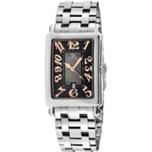 Gevril Ave of Americas Mini WoMens 7246RB Swiss Quartz Black Stainless Steel Limited Edition Watch – Silver – One Size