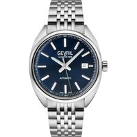 Gevril Five Points Mens 48701 Swiss Made Automatic Sellita SW200 Stainless Steel Luminous Date Watch - Silver - One Size - Image 2