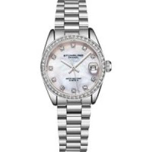 Stührling Womens Lineage 3936 Quartz 31mm Fashion – Silver – One Size