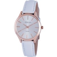 Johan Eric : herlev WoMens silver watch.... - White Leather - One Size - Image 2