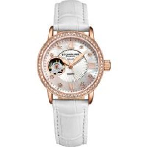 Stührling Womens White and Rose Gold Legacy Automatic 34mm – One Size
