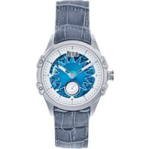 Reign Mens Solstice Automatic Semi-Skeleton Watch – Grey Stainless Steel – One Size