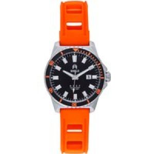 Shield Mens Reef Strap Watch w/Date – Orange Stainless Steel – One Size