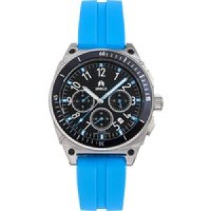 Shield Mens Sonar Chronograph Strap Watch w/Date – Sky Blue Stainless Steel – One Size