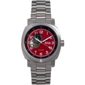 Reign Mens Impaler Semi-Skeleton Bracelet Watch – Gray/Silver Stainless Metal – One Measurement