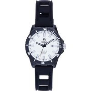 Shield Mens Reef Strap Watch w/Date – Black Stainless Steel – One Size