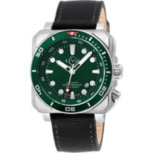Gv2 Mens XO Submarine 4540 Swiss Automatic, Sellita SW200 Movement Black Canvas Watch Luminous – One Size