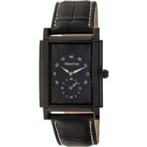 Heritor Computerized Mens Frederick Leather-based-Band Watch – Black Stainless Metal – One Dimension