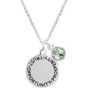 Karma August Birthstone Necklace – Silver