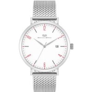 Rhodenwald & Söhne Mens Male Chrome steel Watch 42 mm – Silver Stainless Metal (archived) – One Dimension