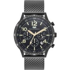 Rhodenwald & Söhne Mens Male Stainless steel Watch 43,8 mm – Black Stainless Steel (archived) – One Size