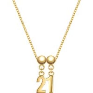 Glanzstücke München Womens Female Sterling Silver Set (Necklace + 2 Charms) – Gold – One Size