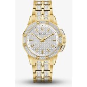 Bulova Ladies Octava Crystal Two Tone Watch 98L302