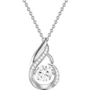 Rafaela Donata Womens Necklace with pendant sterling silver zirconia white – Size 40cm