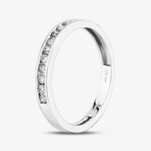 9ct White Gold 0.20ct Diamond Channel Set Half Eternity Ring THR20962-20 M